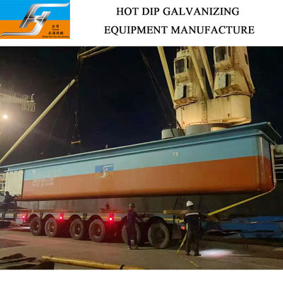 کتلی روی سفارشی با زیربنای فولاد 50 میلی متر ضخامت XG08 و گوشه گرد پایین برای گالوانیزاسیون صنعتی