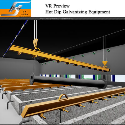 پیش نمایش VR خط تولید گالوانیزه گرم با طراحی سفارشی برای پروژه های کلید در دست